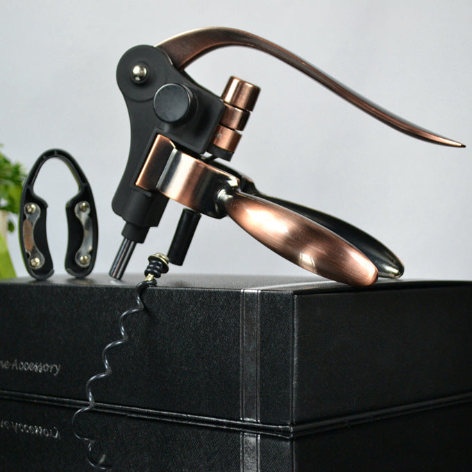 Elegant Red Wine Bottle Opener & Corkscrew