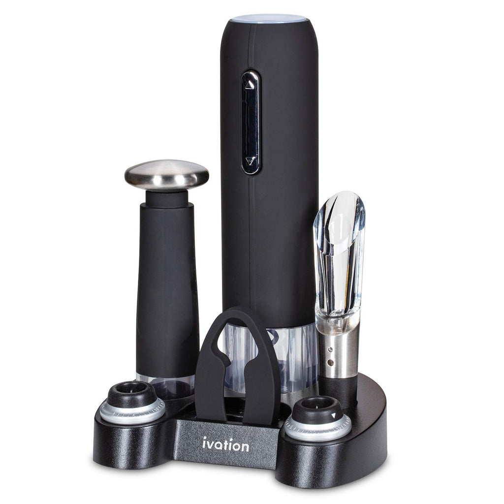Electric Wine Gift Set – 6-Piece Accessory Kit with Opener, Aerator & Preserver