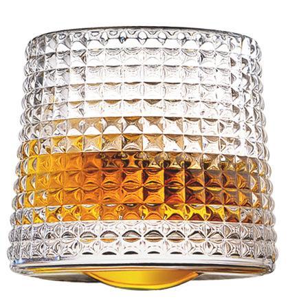 Crystal Whiskey Glasses with Spinning Tops Design