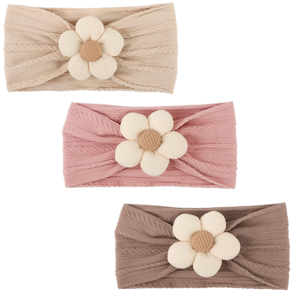 3 Pcs Baby Flower Headbands