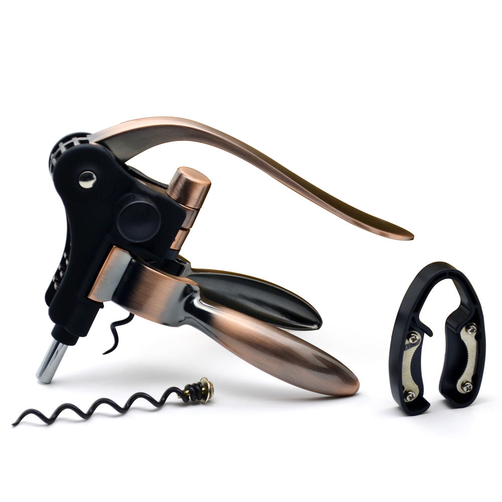 Elegant Red Wine Bottle Opener & Corkscrew
