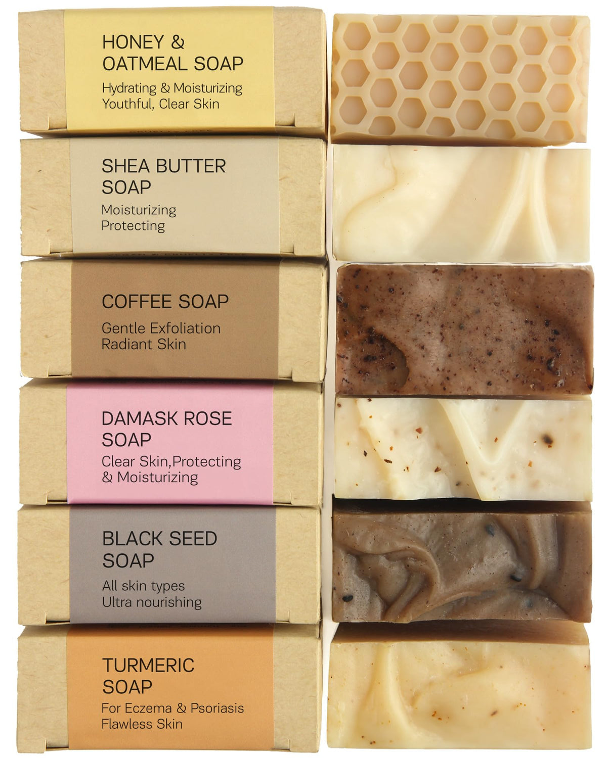 Artisan Natural Soap Bar Set – 6 Pack