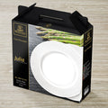 Embossed Wide Rim Dinner Plates – Set of 6 | Fine Porcelain