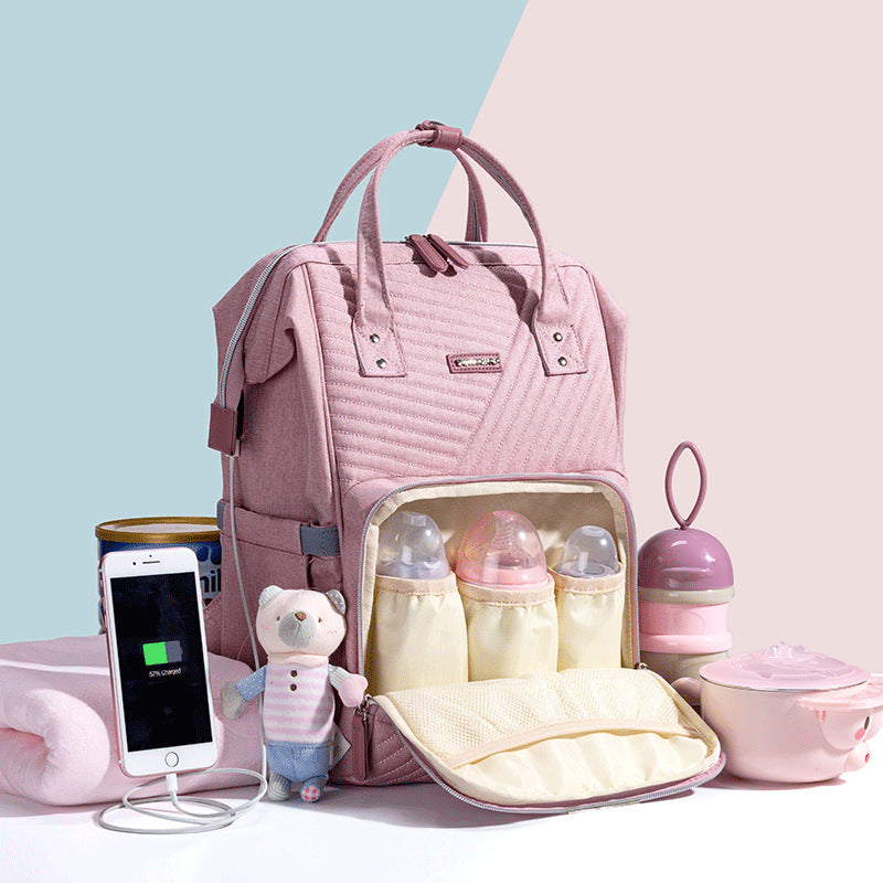 Luxury Mommy Travel Backpack with USB Charging