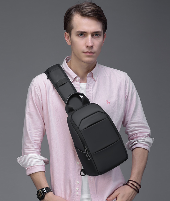 Men's Executive Water-Repellent Crossbody Sling Bag