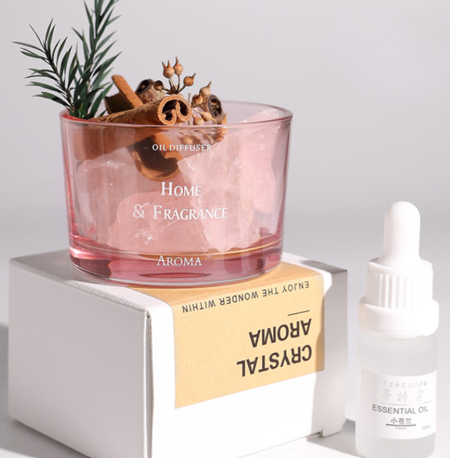 Luxury Natural Stone Diffuser with Essential Oil and Decor