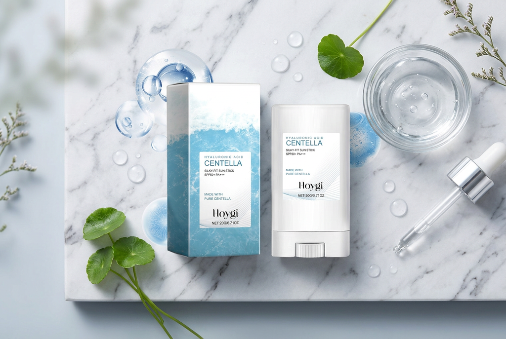 Hyaluronic Acid Centella Sunscreen Stick SPF50+ - Cool Grey Flat Lay