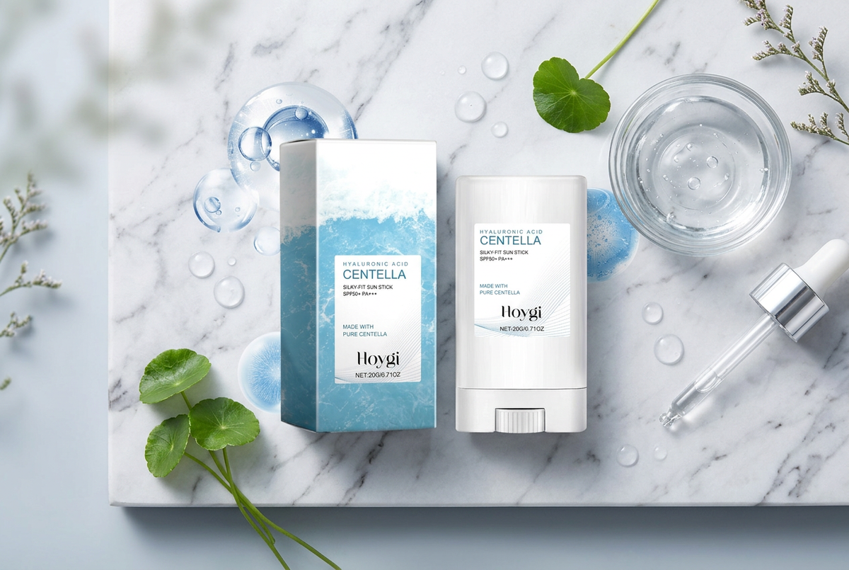 Hyaluronic Acid Centella Sunscreen Stick SPF50+ - Cool Grey Flat Lay