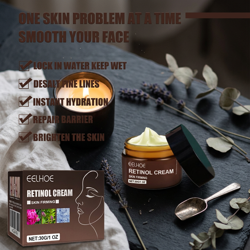 Retinol Anti-Aging Firming Cream - Dark Moody Flat Lay